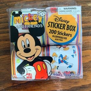 Disney Mickey and Friends Sticker Box with Red and Yellow Accents